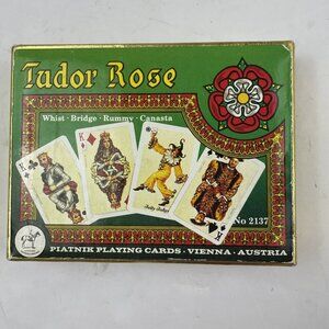 Tudor Rose Playing Cards Pianik Whist Bridge Rummy Canasta #2137 Vienna Austria